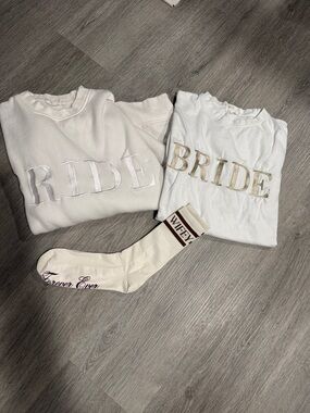 Bride Embroidered Crewneck Sweatshirt - White/Cream